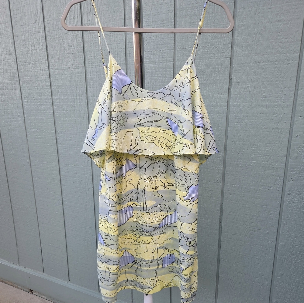 BCBG Generation Ruffle Floral Slip Dress – Citrus Multi (Size M)